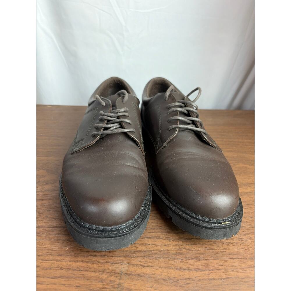 Rugged Outback Mens Brown Leather Plain Toe Oxford Derby Shoes Size 10.5 Casual